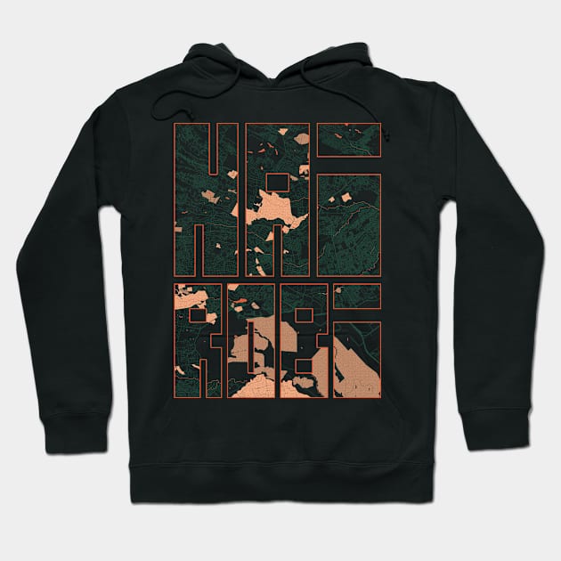 Nairobi, Kenya City Map Typography - Bohemian Hoodie by deMAP Studio